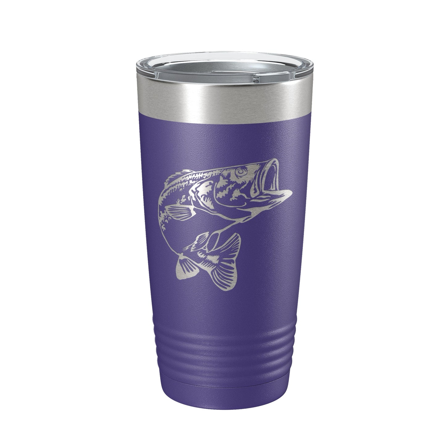 Bass Fishing Tumbler Angler Travel Mug Insulated Laser Engraved Coffee Cup Gift 20 oz-15