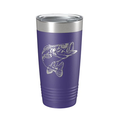Bass Fishing Tumbler Angler Travel Mug Insulated Laser Engraved Coffee Cup Gift 20 oz-15