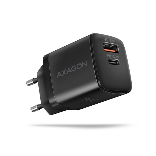 Incarcator retea AXAGON ACU-PQ30, PD 3.0, QC 4+, 1x USB-C, 1x USB-A, 30 W, negru (ACU-PQ30)-0