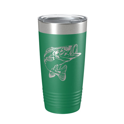 Bass Fishing Tumbler Angler Travel Mug Insulated Laser Engraved Coffee Cup Gift 20 oz-9