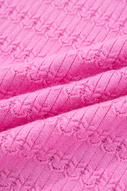 Kay Knit Ribbed Cuffs Crew Neck Sweater-4