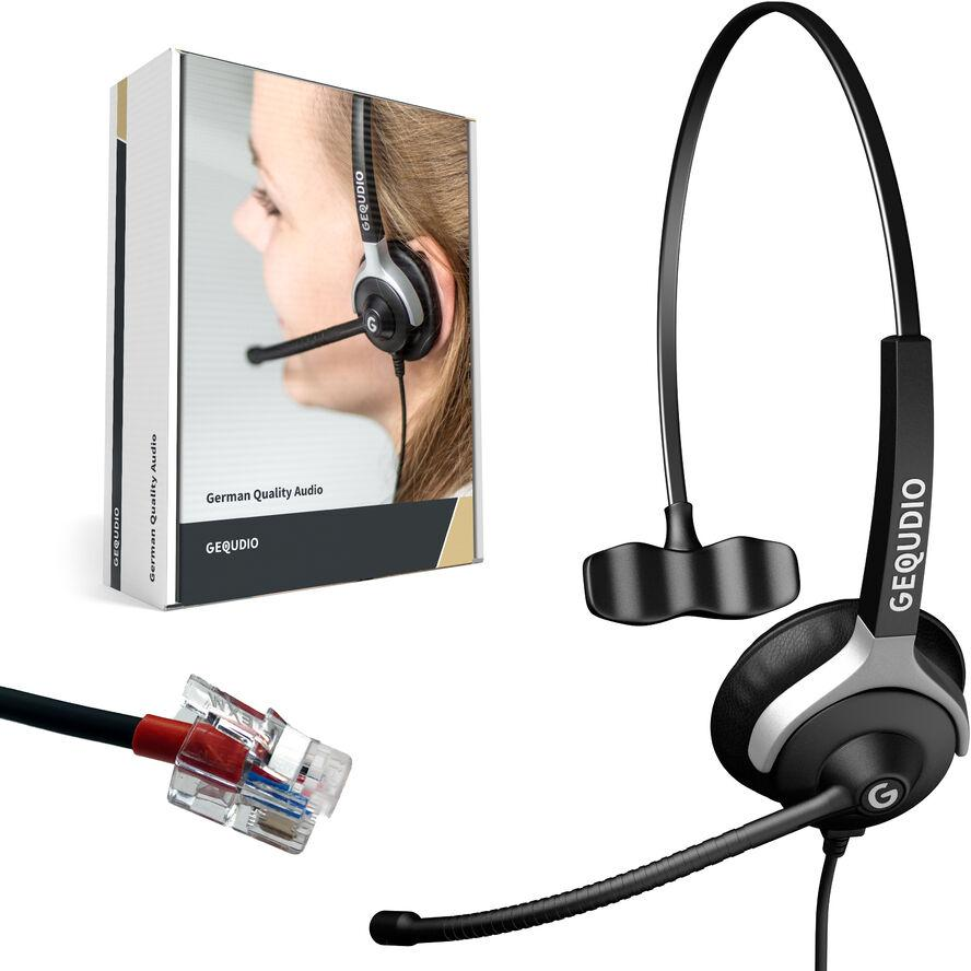 GEQUDIO Headset 1-Ohr für Yealink,Snom,Grandstream mit Kabel (WA9002) (WA9002)-0