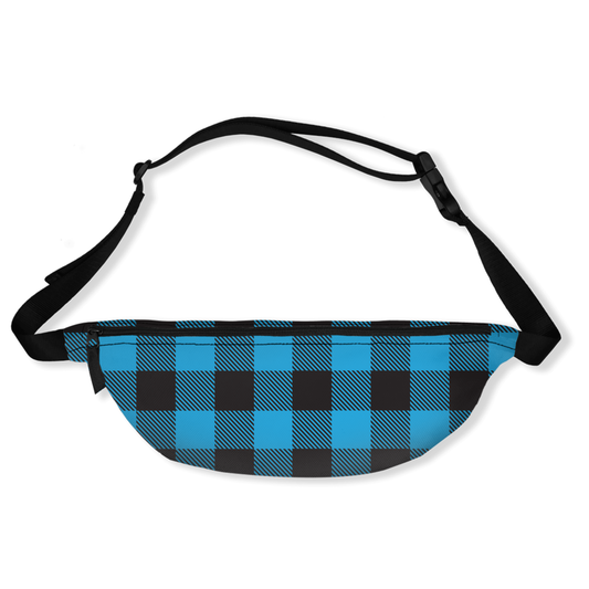 Buffalo Plaid Blue Fanny Pack-0
