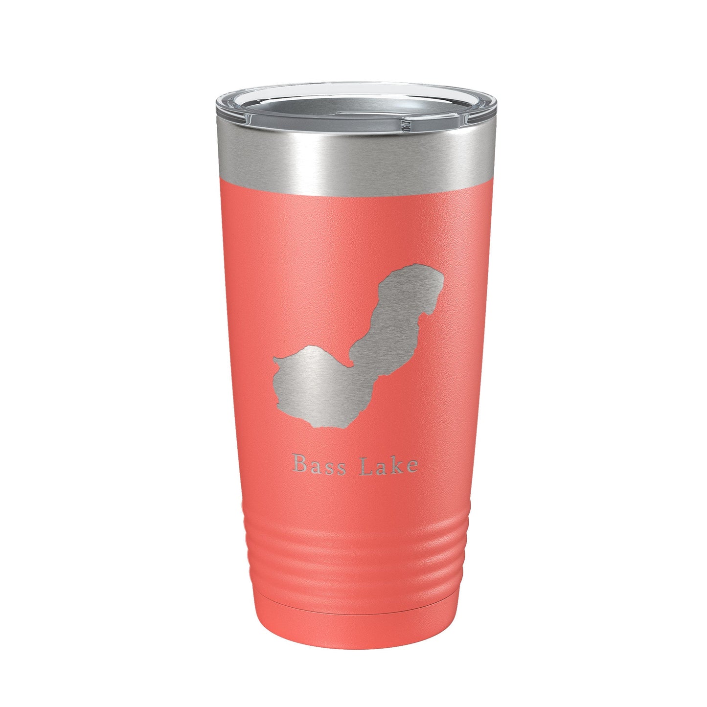 Bass Lake Map Tumbler Travel Mug Insulated Laser Engraved Coffee Cup Indiana 20 oz-20