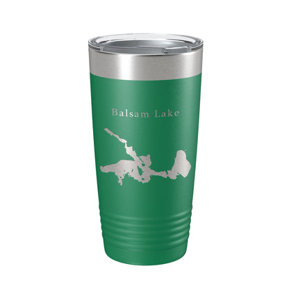 Balsam Lake Map Tumbler Travel Mug Insulated Laser Engraved Coffee Cup Wisconsin 20 oz-9