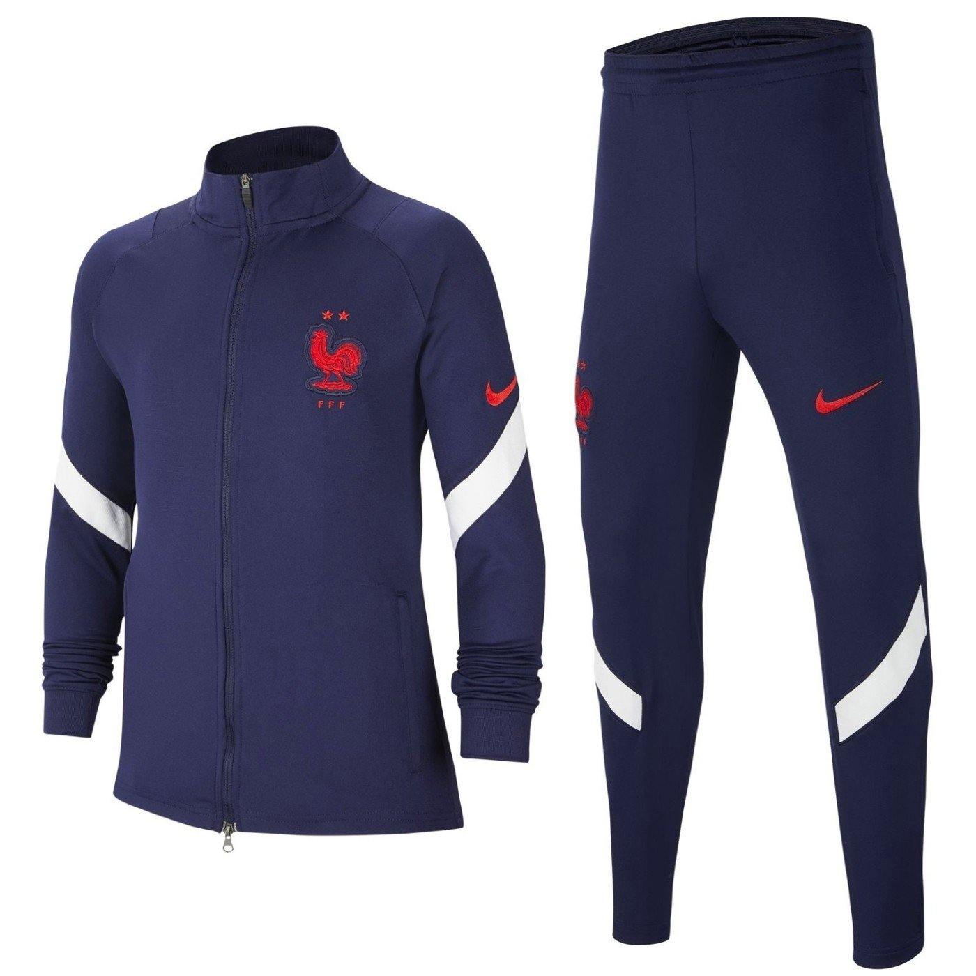 Kids - France training presentation Soccer tracksuit 2020/21 navy - Nike-0