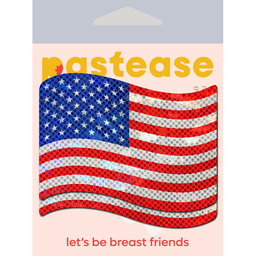 5-Pack: Flag: American USA Stars & Stripes Old Glory Nipple Pasties by Pastease® o/s-1