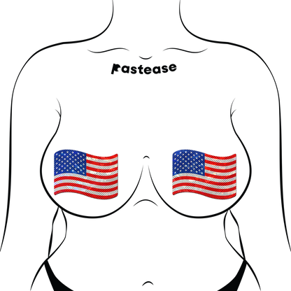 5-Pack: Flag: American USA Stars & Stripes Old Glory Nipple Pasties by Pastease® o/s-3