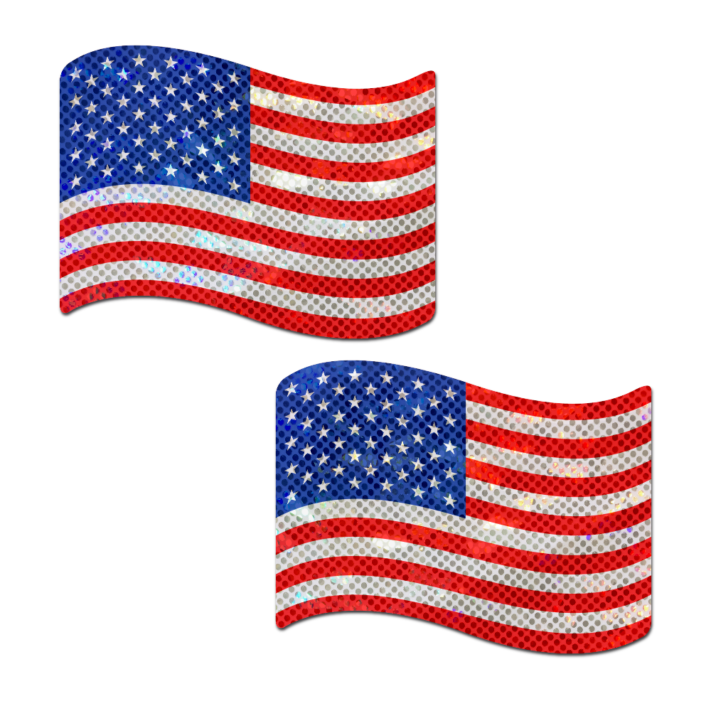 5-Pack: Flag: American USA Stars & Stripes Old Glory Nipple Pasties by Pastease® o/s-0