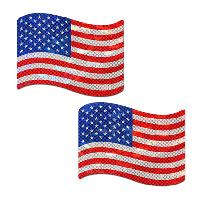 5-Pack: Flag: American USA Stars & Stripes Old Glory Nipple Pasties by Pastease® o/s-0