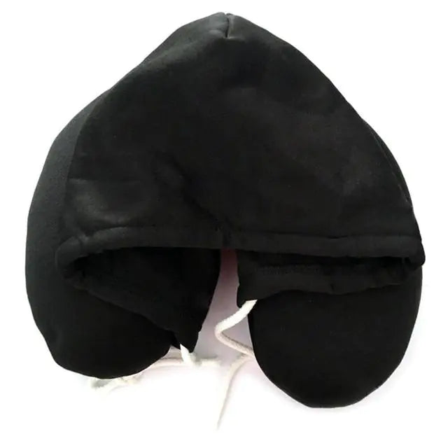 Hooded U-Shaped Neck Pillow for Comfort