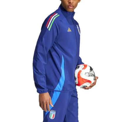 Italy training presentation Soccer tracksuit navy 2024/25 - Adidas-2