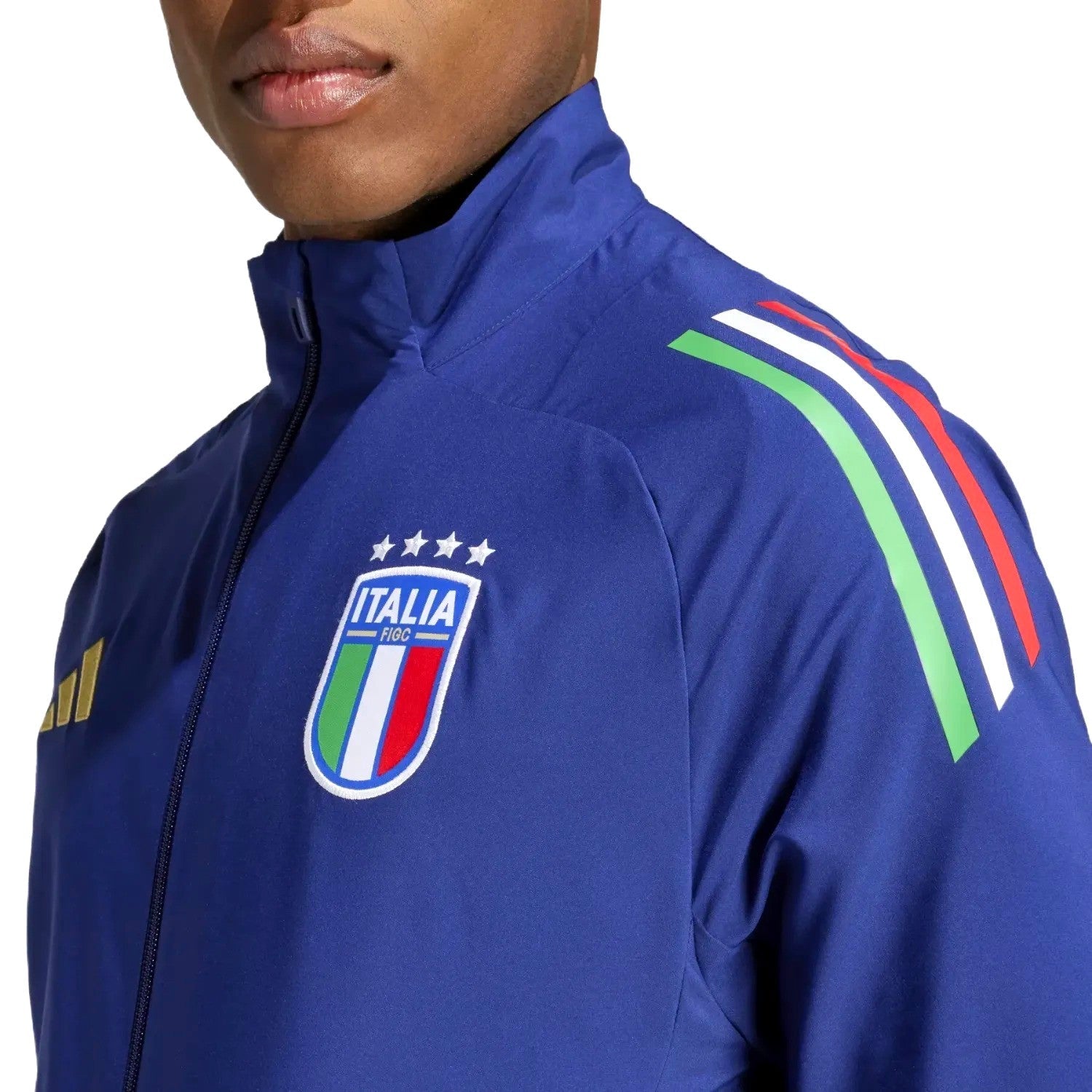 Italy training presentation Soccer tracksuit navy 2024/25 - Adidas-4