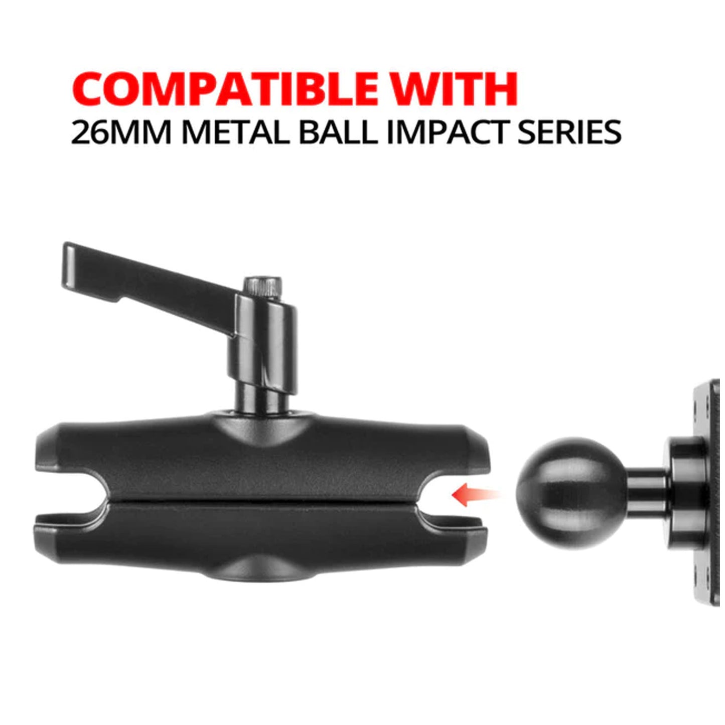 IMPACT SERIES LEVER ARM | 3.75" ALUMINUM DIE-CAST ARM | 26MM BALL & SOCKET SYSTE-1