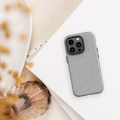 Grano Pattern Tough Case for iPhone® - Grey-13