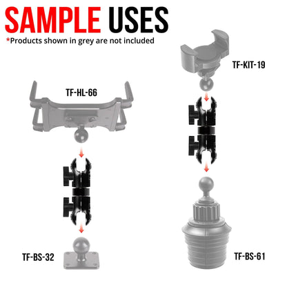 ARM | 4" LONG | IMPACT SERIES 26MM METAL BALL SYSTEM | ALSO FITS 1"/25MM/B-SIZED-1