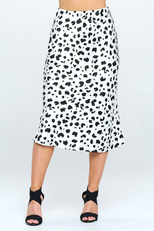 ANIMAL PRINT SATIN MIDI SKIRT-0