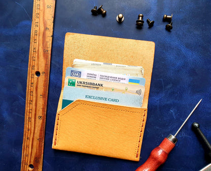 Exclusive handmade minimalist leather wallet with engraved zodiac Gemini.-12