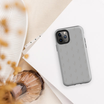 Grano Pattern Tough Case for iPhone® - Grey-1