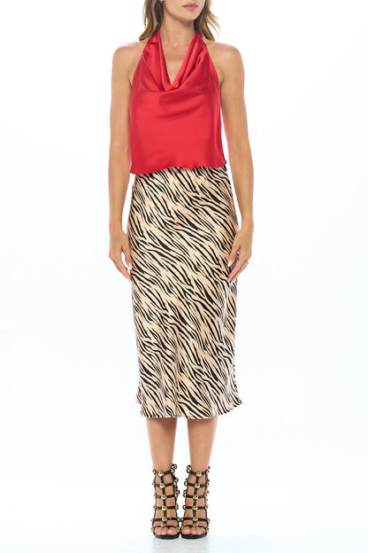 Satin Cowl Neck Backless Top-5