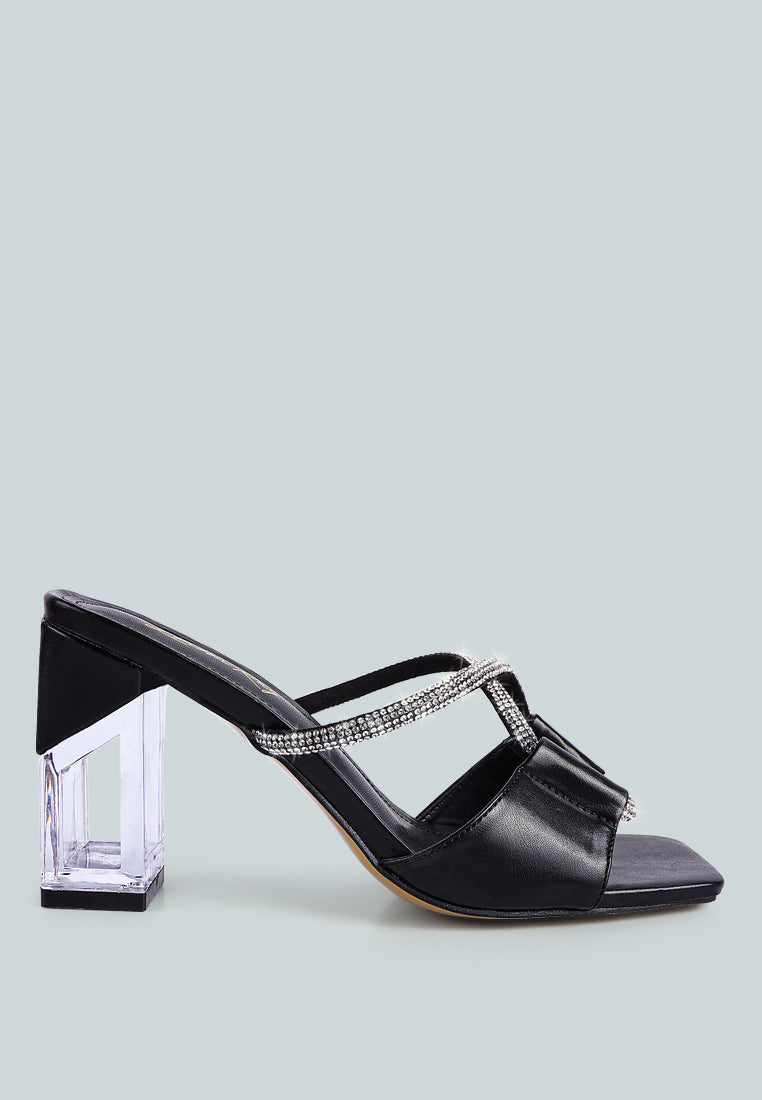 Fineapple Rhinestone Embellished Clear Sandals-6