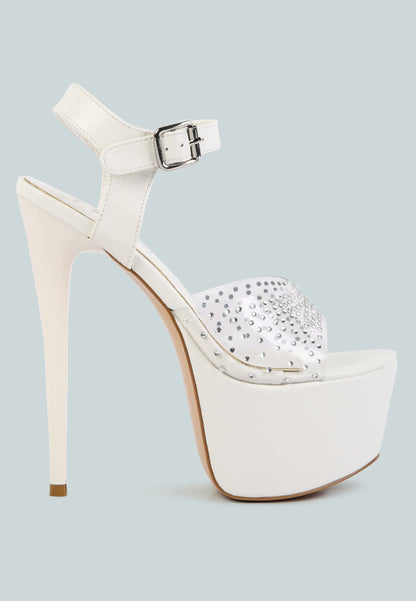 First Date Ultra High Heel Clear Sandals-0