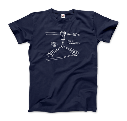 Flux Capacitor Sketch from Back to the Future T-Shirt-7
