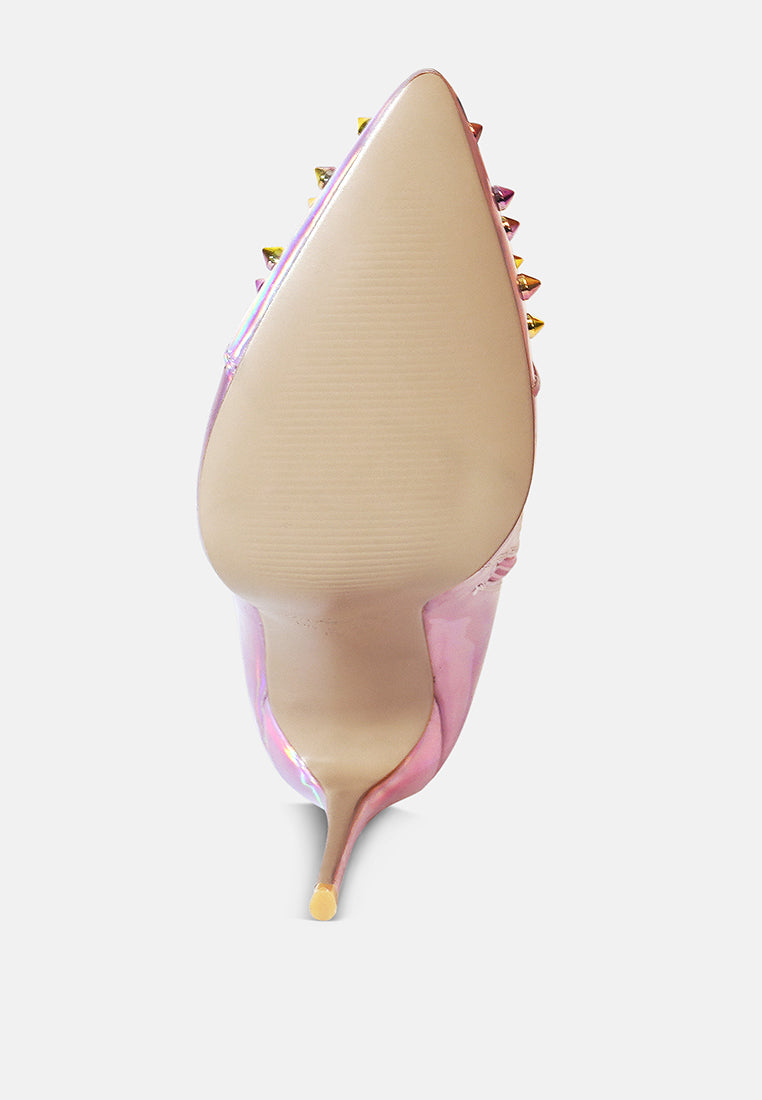 Forbidden Stud Stiletto Calf Boots-3