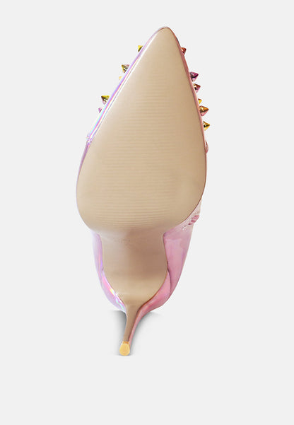 Forbidden Stud Stiletto Calf Boots-3