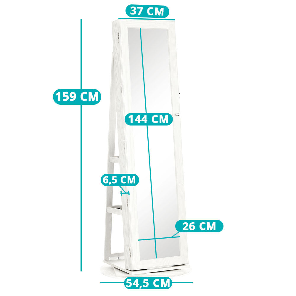 Forgatható ékszer és táskatartó egész alakos tükörrel-2