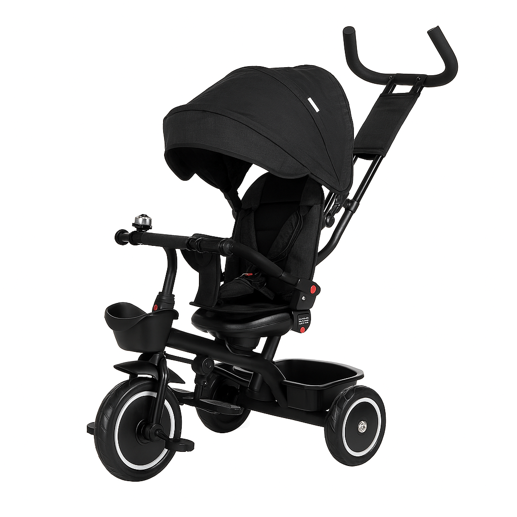 Foryourlittleone 6 in 1 Trike V3 - Black (9 months - 5 years)-0