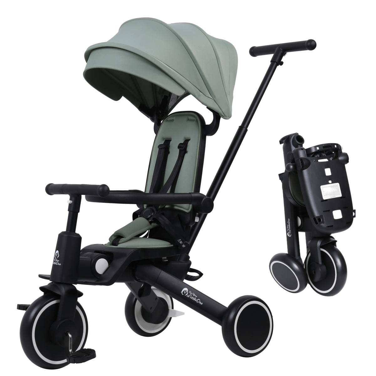 Foryourlittleone Xplor 6 in 1 Foldable Trike - Green (10m-5y)-0