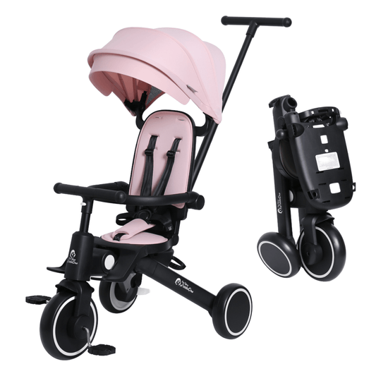 Foryourlittleone Xplor 6 in 1 Foldable Trike - Pastel Pink (10m-5y)-0