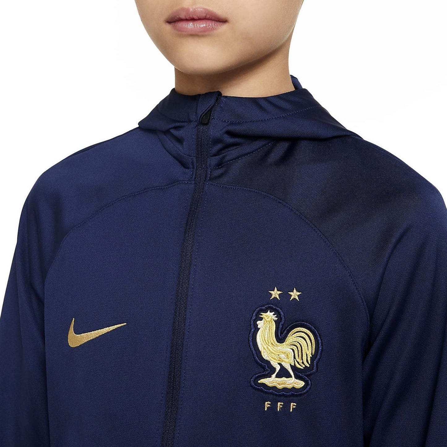 Kids - France hooded training presentation tracksuit 2022/23 - Nike-1