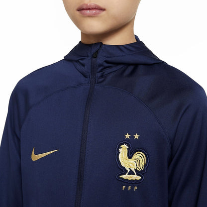 Kids - France hooded training presentation tracksuit 2022/23 - Nike-1