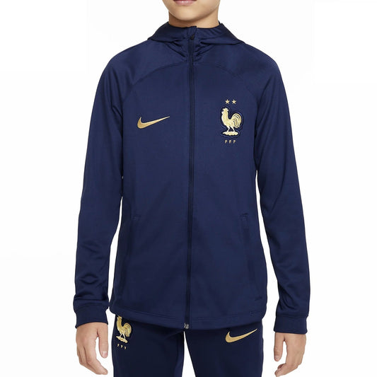 Kids - France hooded training presentation tracksuit 2022/23 - Nike-0