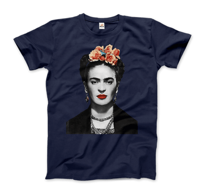 Frida Kahlo With Flowers Portrait Artwork T-Shirt-6