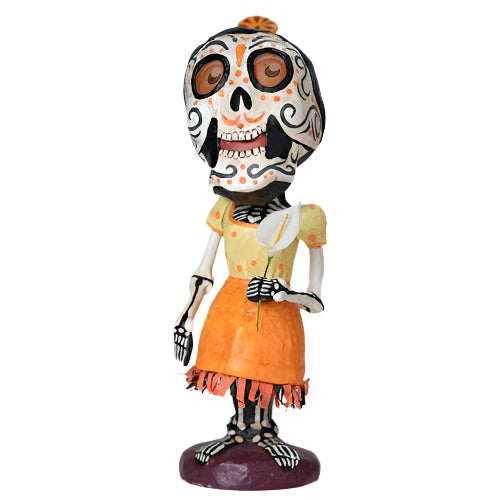 Frida Skelley Folk Art Figure by Jorge de Rojas-0
