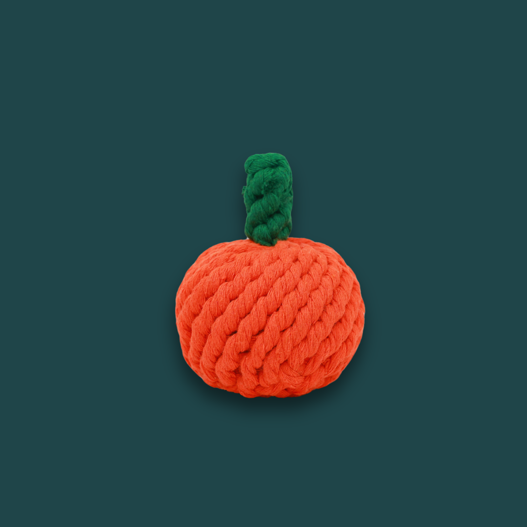 Handmade Orange Rope Toy-1