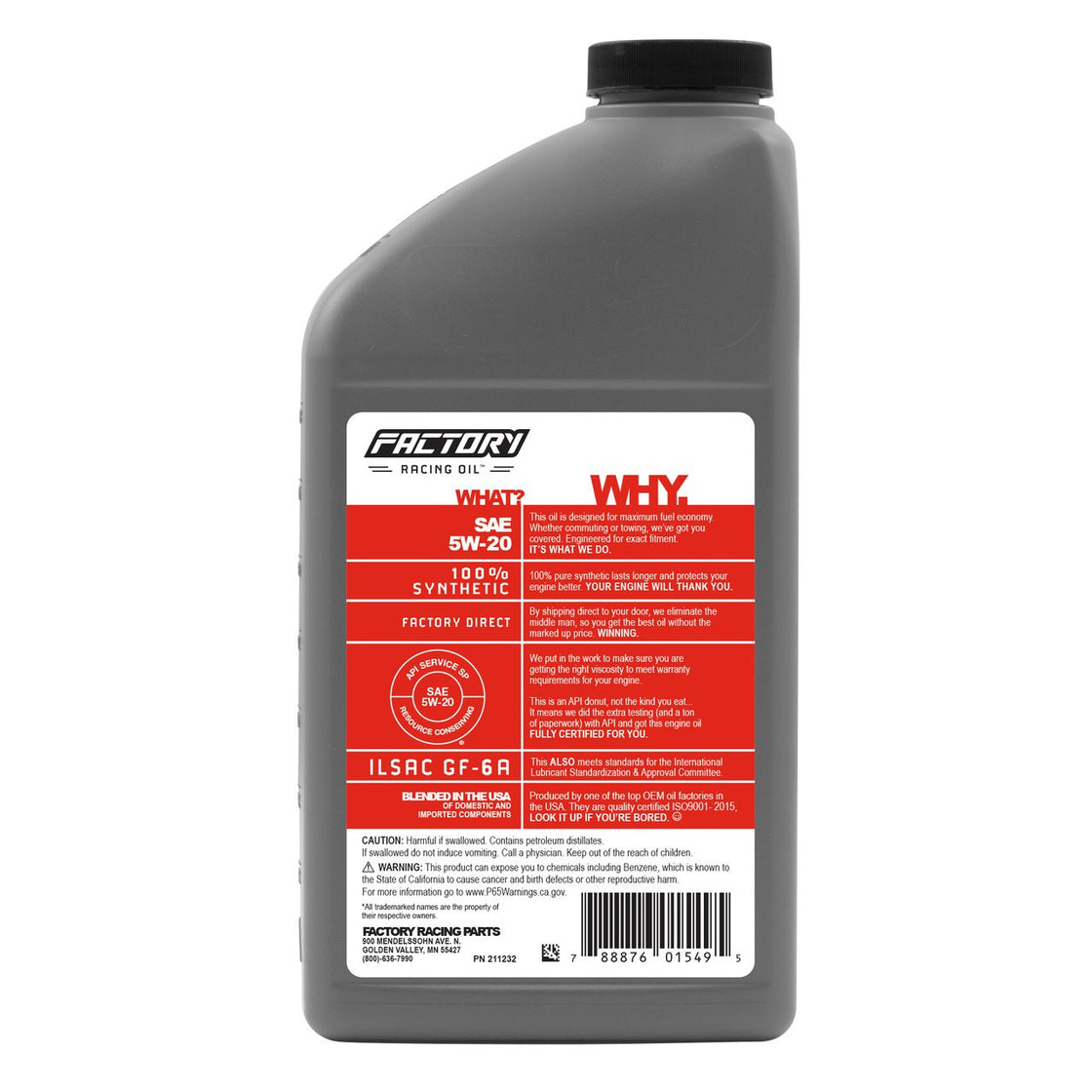 Oil Change Kit For Dodge Grand Caravan 3.3L 2001-2002 / 3.8L 2004-2010, Neon 2.0L 2004-2005 5W-20 Full Synthetic Oil - 5 Quarts-2