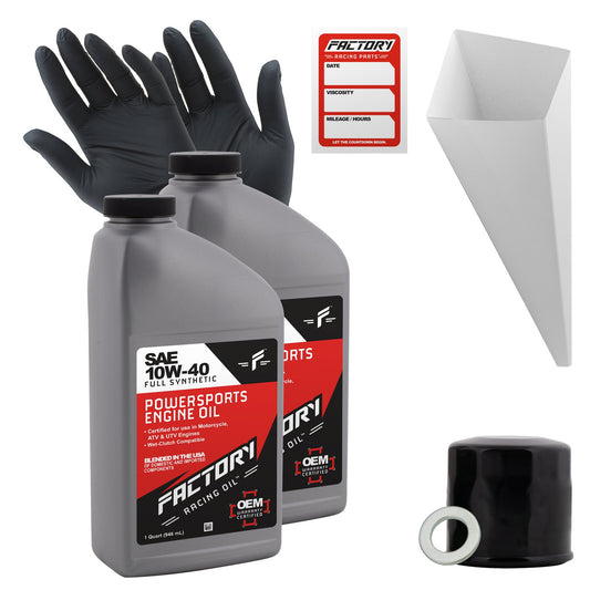 10W-40 2 Quart Oil Change Kit For Kawasaki KVF650, KVF360-0