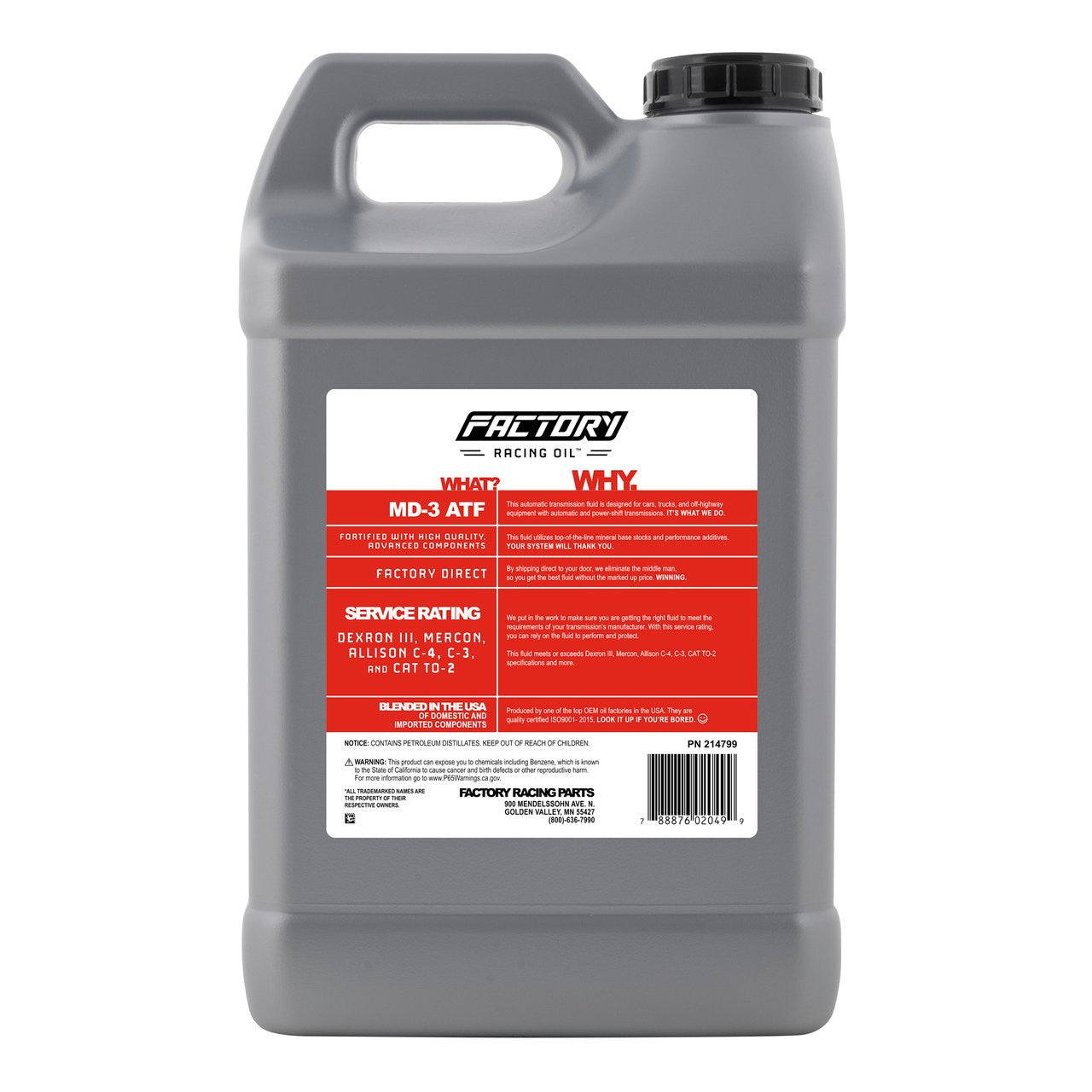 214799 Twin Pack ATF MD-3 Automatic Transmission Fluid - 5 Gallons (2x2.5 Gal bottles)-3