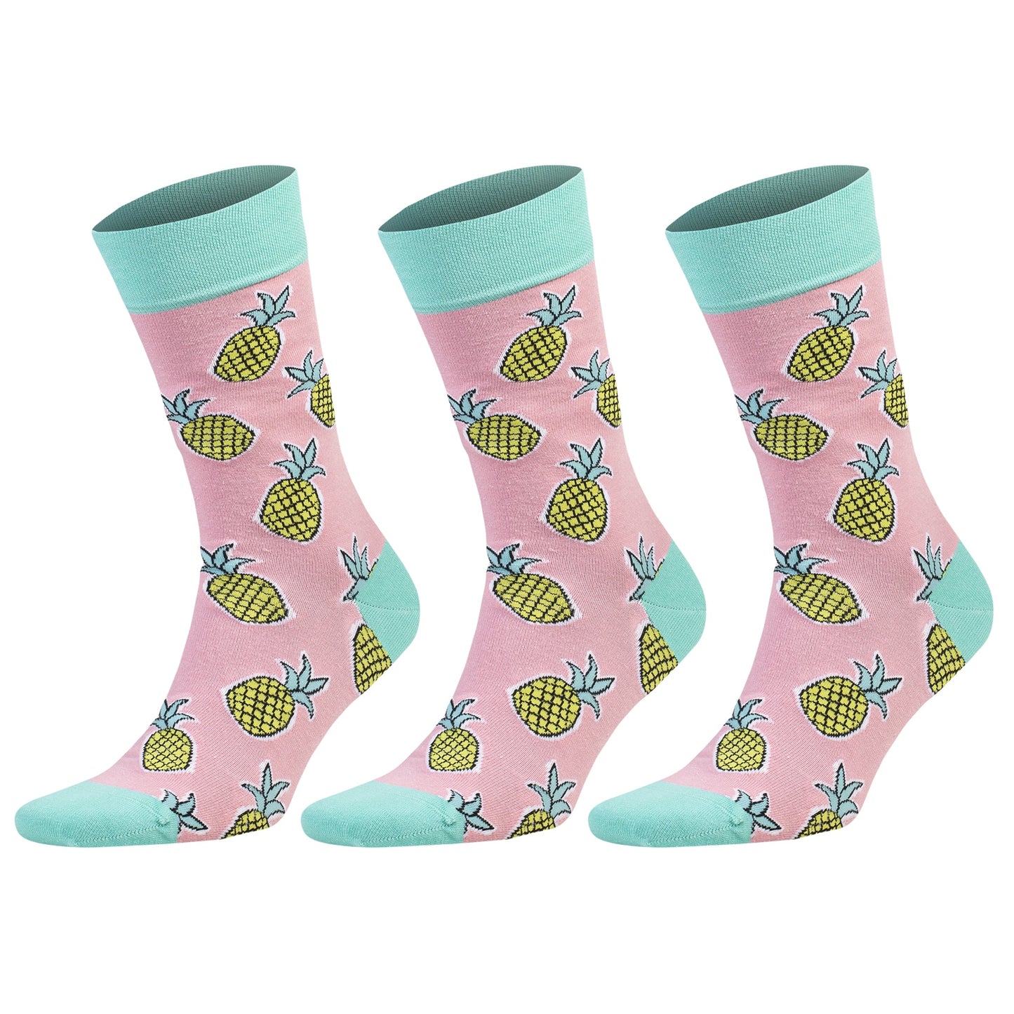 3 Pairs Men's & Women's Colorful Novelty Crew Socks – Fun Cotton Dress Socks-5