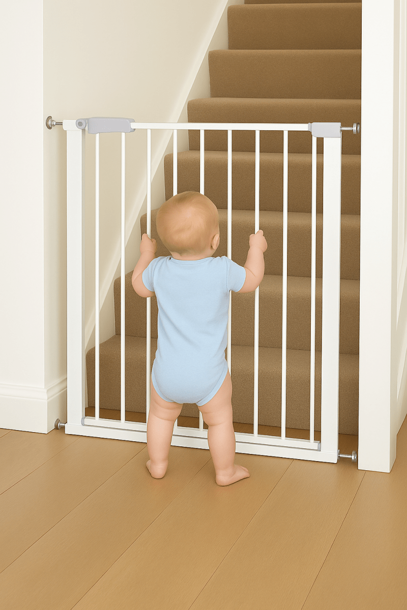 2x FYLO Baby Safety Stair Gate Pressure Fit 75-114cm Extra Wide-1