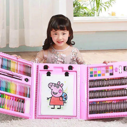 Children's Oil and Watercolor Paint Set with Brushes