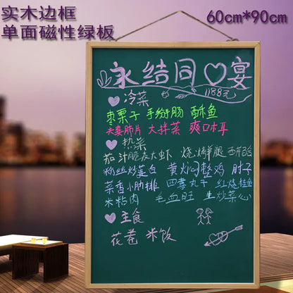 Wooden Framed Magnetic Blackboard 60x90cm for Display