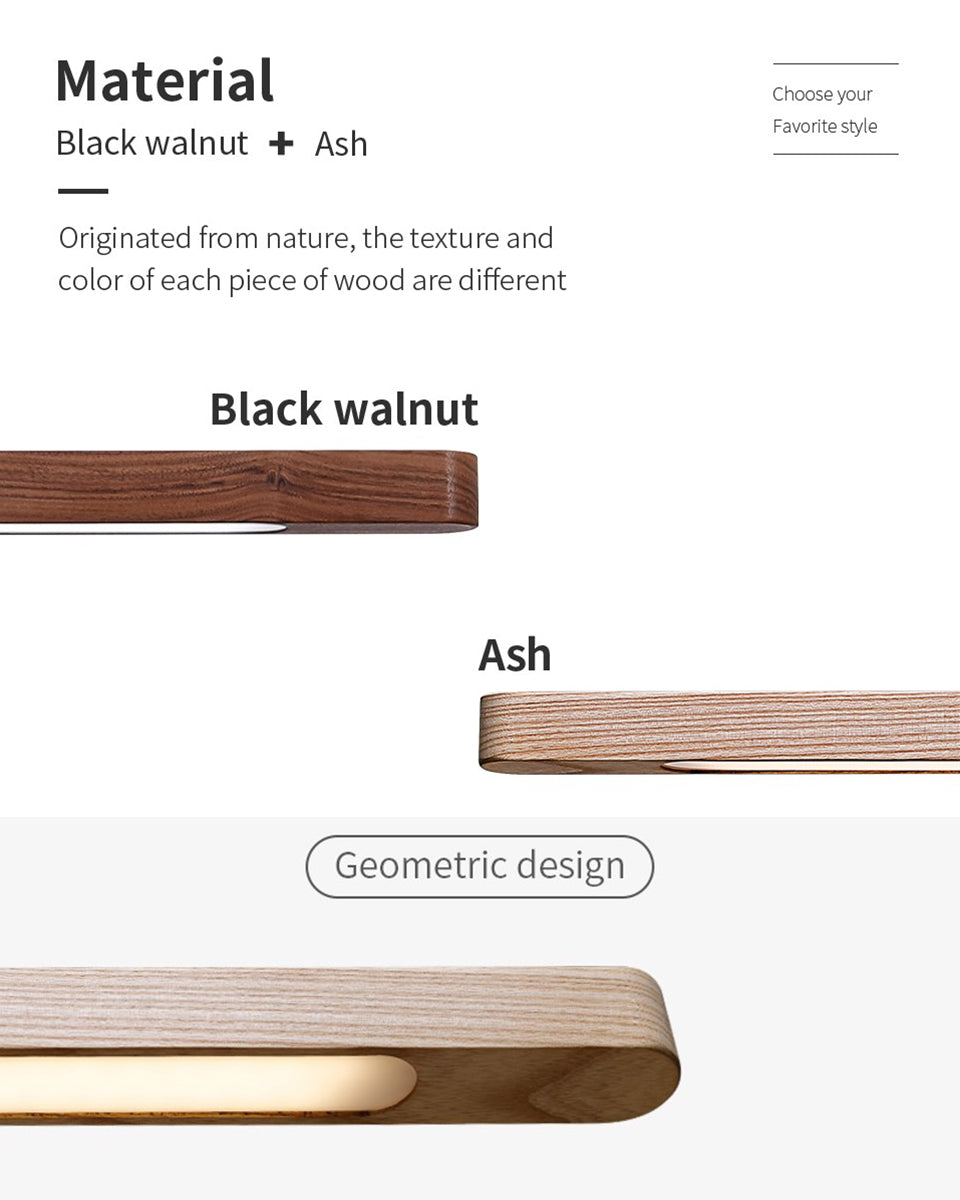 Geometric Solid Wood Tri-Color Pendant Light-3