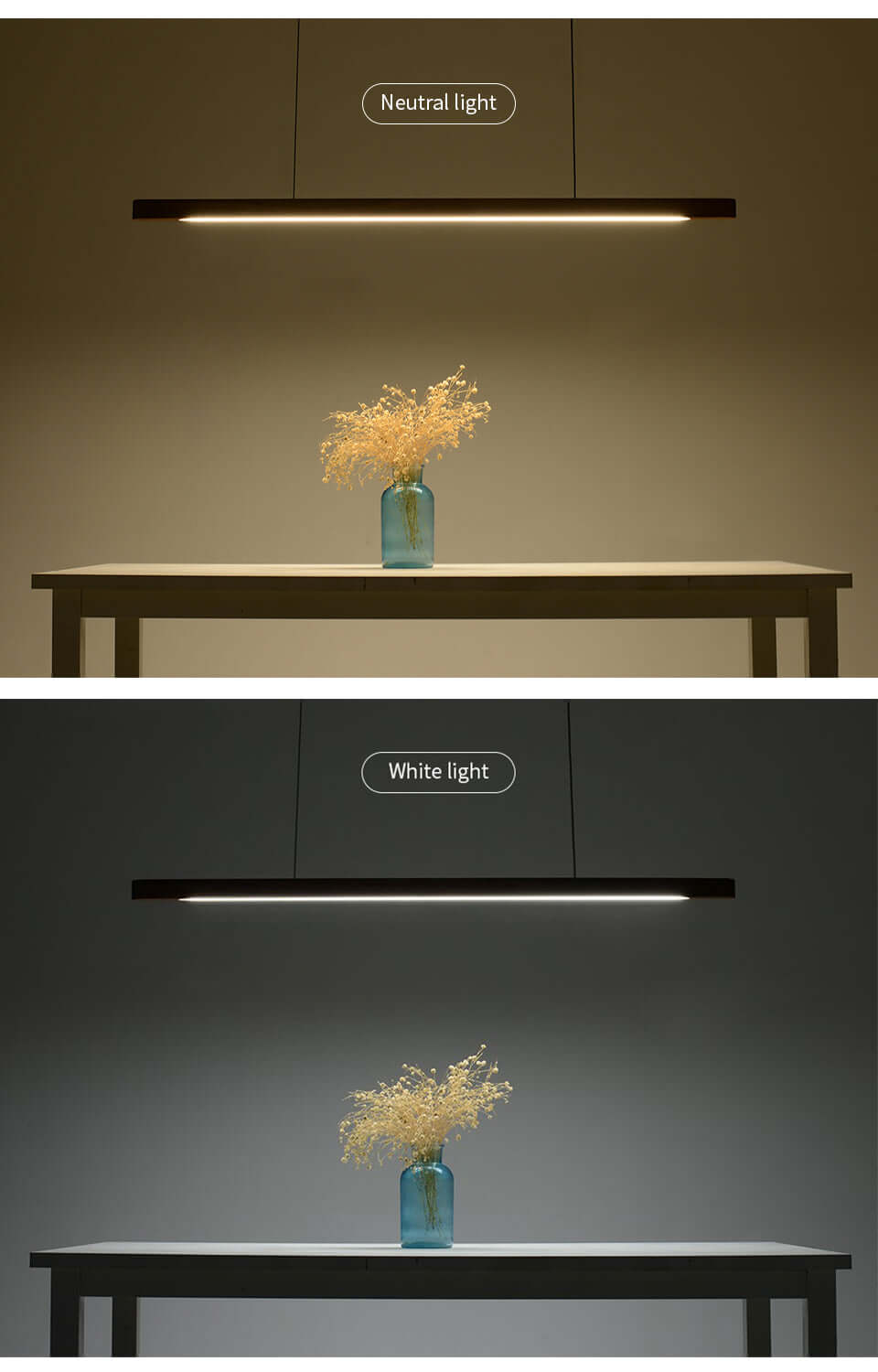 Geometric Solid Wood Tri-Color Pendant Light-4