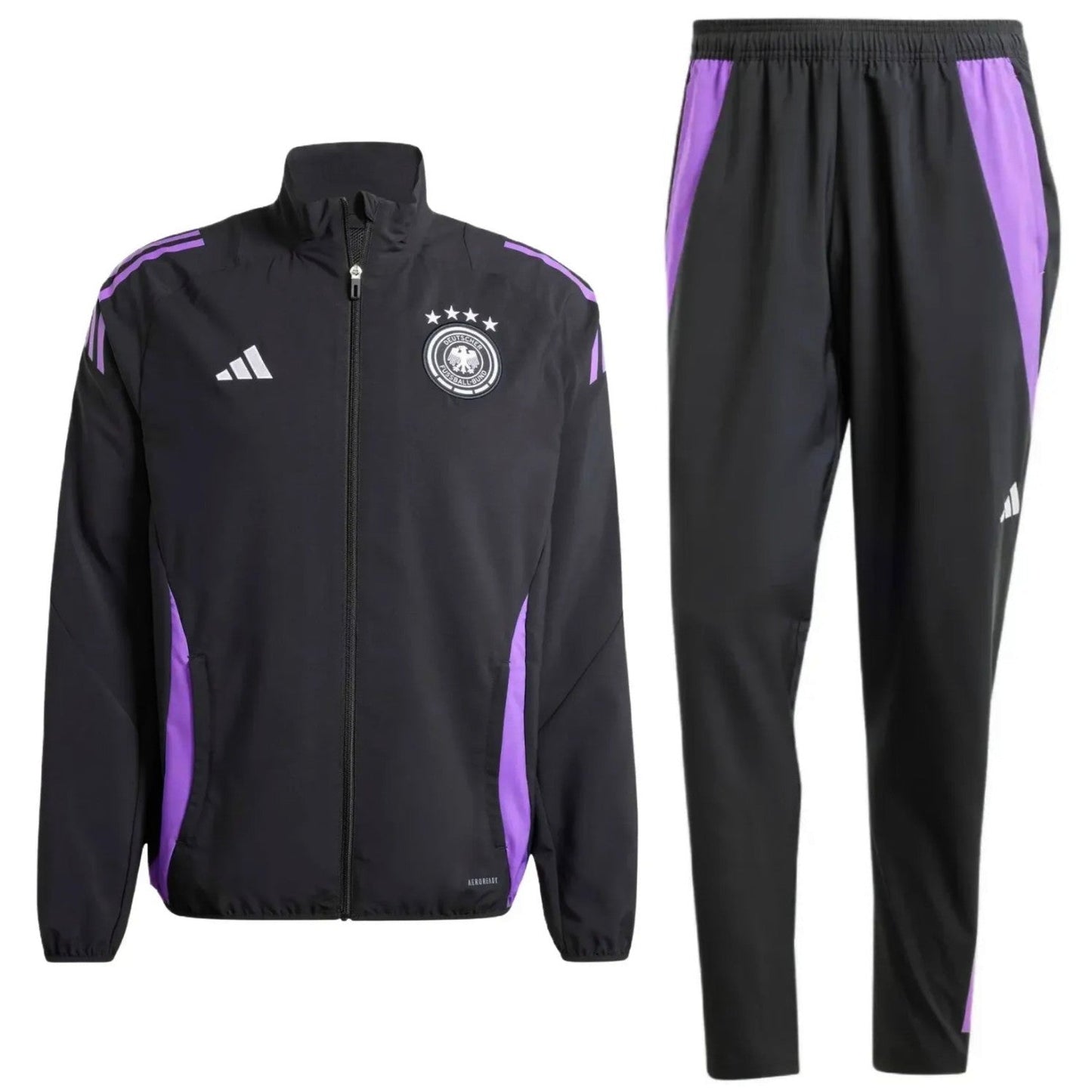 Germany black training presentation Soccer tracksuit 2024/25 - Adidas-0