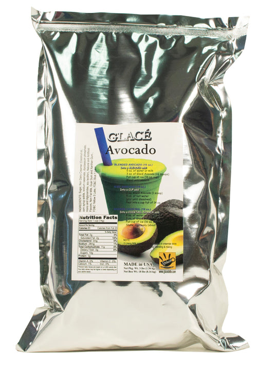 Avocado 4 in 1 Mix for Bubble Tea, Smoothies, Lattes and Frappes, 3 lbs. Bag (Case 6 x 3 lbs. Bags) - Made in the USA-0